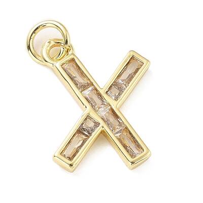 Brass Micro Pave Cubic Zirconia Pendants