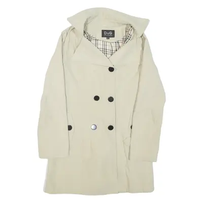 DOLCE & GABBANA Womens Trench Jacket Cream M