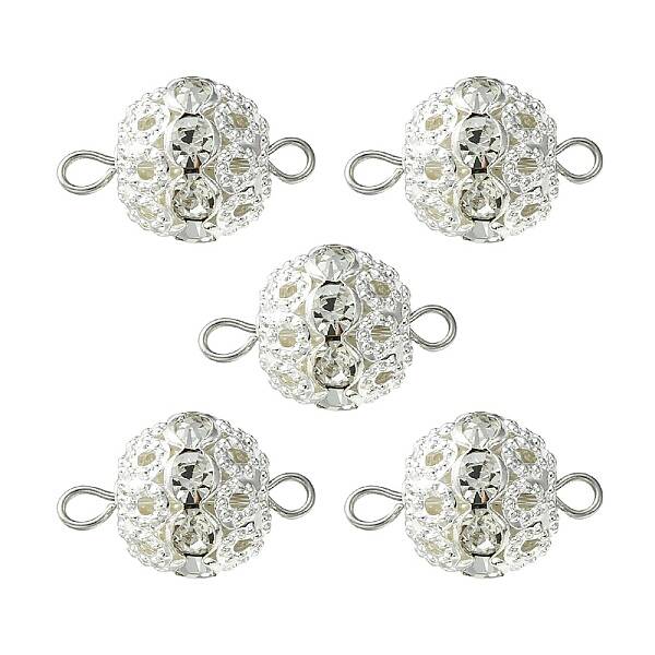 Brass Crystal Rhinestone Connector Charms
