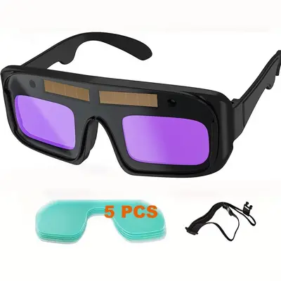 1 Set Auto Darkening Welding Glasses, Car Solar Welding Goggles, Welding Eye Protection Glasses, Welder Goggles, Car Welding ...