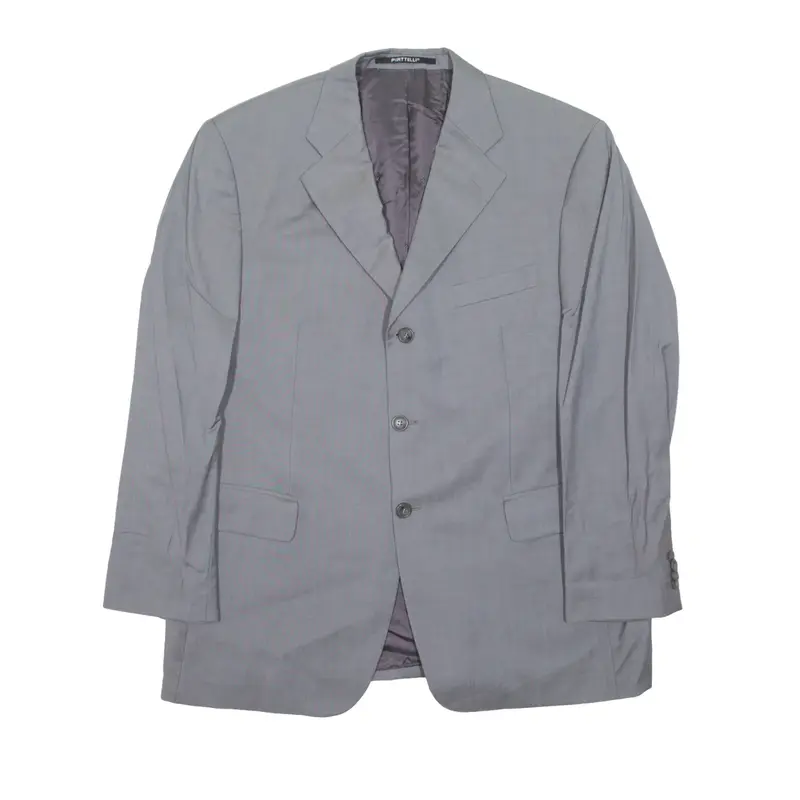 PIATTELLI Blazer Jacket Grey Wool Mens XL