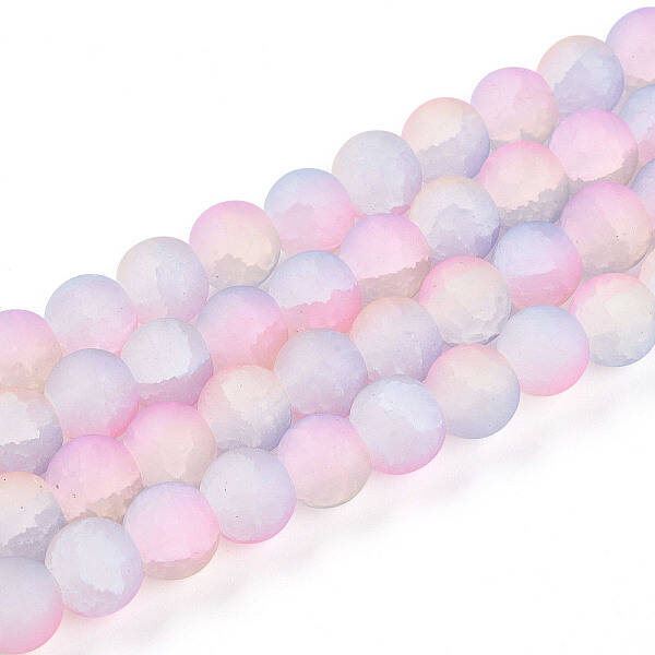 Crackle Glass Beads Strands