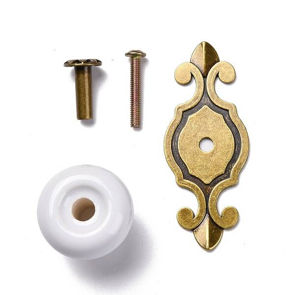 Round-shaped Porcelain Cabinet Door Knobs