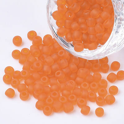 8/0 Frosted Round Glass Seed Beads