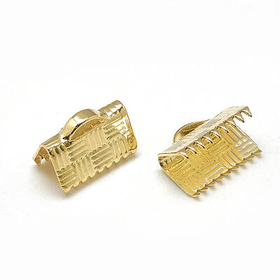 Brass Ribbon Crimp Ends