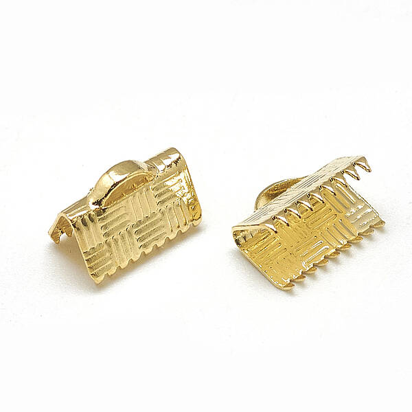 Brass Ribbon Crimp Ends