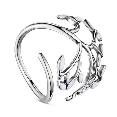 Elegant Rhodium Plated 925 Sterling Silver Finger Rings