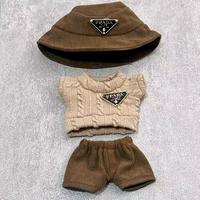 17cm Labubu Clothes Set Doll, Sweateroveralls hat set Outfit Set for Labubu 17cmAccessories