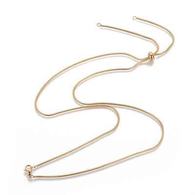 Adjustable 304 Stainless Steel Slider Necklaces