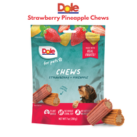 Dole Strawberry + Pineapple Fruit & Veggie Chews: Treats for Your Dog with Real Fruit Pet Supplies