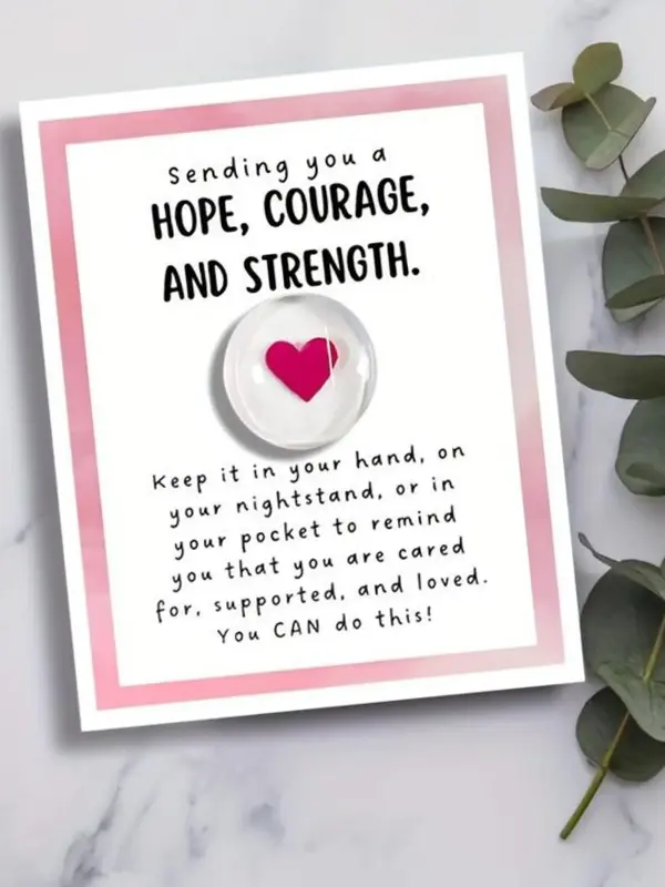 Heart Shaped DIY Jewelry, Hope Courage And Strength Pendant, DIY Jewelry for Women & Girls, Anxiety Gift, Creative Gift fo...