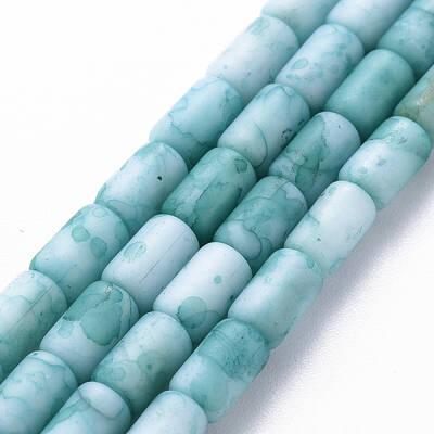 Opaque Baking Painted Crackle Glass Beads Strands