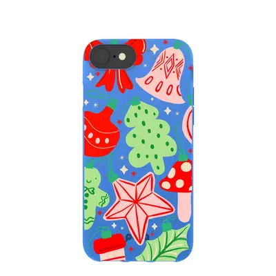 Electric Blue Festive Flair iPhone 6/6s/7/8/SE Case