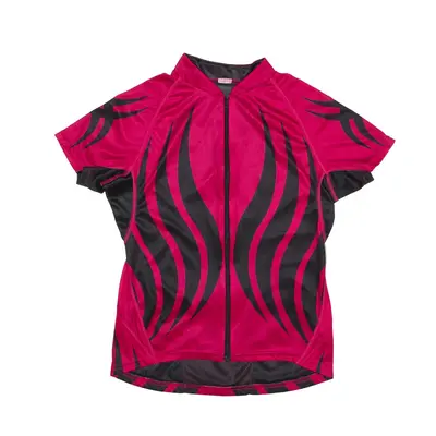 TERRY Full Zip Cycling Shirt Jersey Pink Short Sleeve Womens S