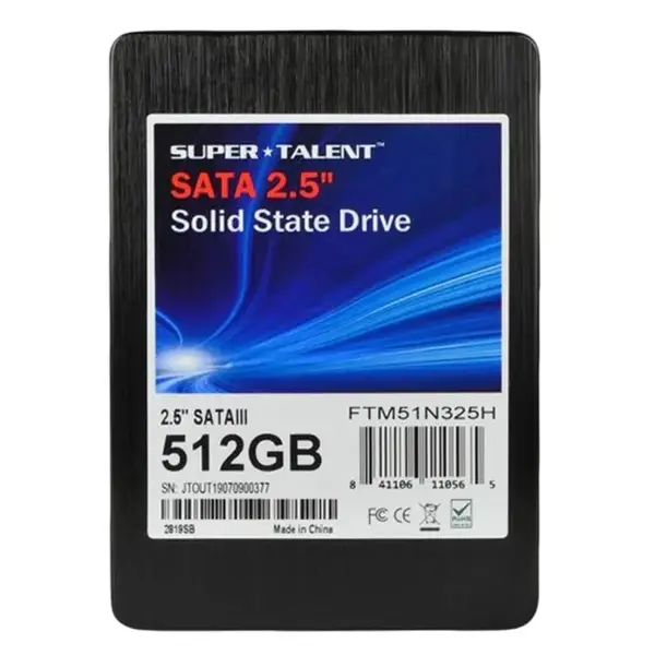 FTM51N325H Super Talent TeraNova 512GB Triple-Level Cell SATA 6Gb/s 2.5-Inch Solid State Drive