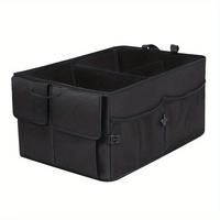 Car Trunk Storage Box, Foldable Car Trunk Organizer with Adjustable Strap, Waterproof Car Storage Box for SUV Seat, Car Inter...