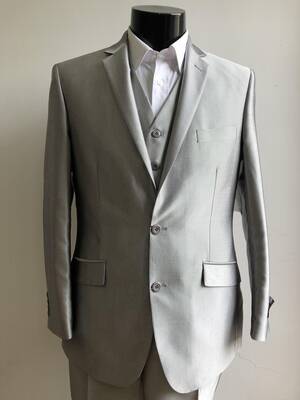 AN-2V Shark Silver - Mens Modern Fit Suit