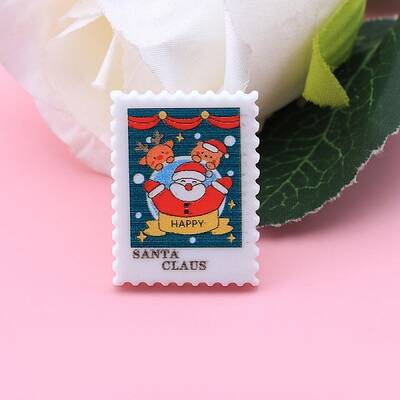 Christmas Stamp Resin Cabochons