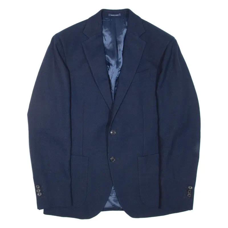 BOGGI Mens Blazer Jacket Blue Wool L