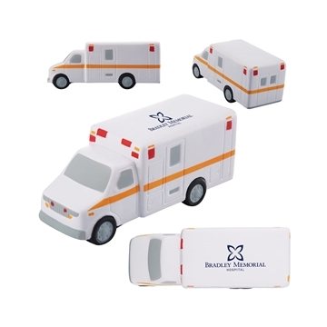 150 Promotional Ambulance Shape Stress Ball - Polyurethane Foam