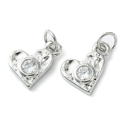 Rack Plating Brass Micro Pave Cubic Zirconia Pendants