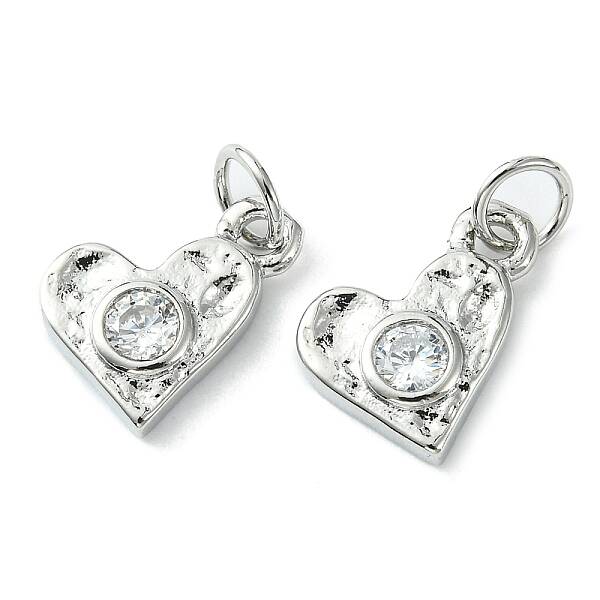 Rack Plating Brass Micro Pave Cubic Zirconia Pendants
