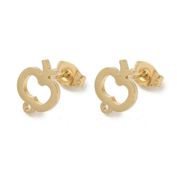 Ion Plating(IP) 304 Stainless Steel Stud Earring Findings