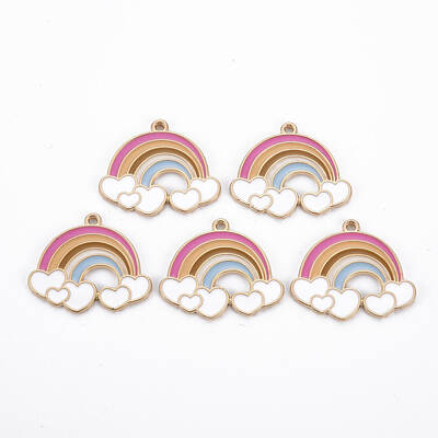 Rack Plating Alloy Enamel Pendants