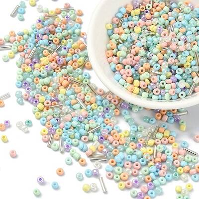 Opaque & Transparent Inside Colours Glass Seed Beads