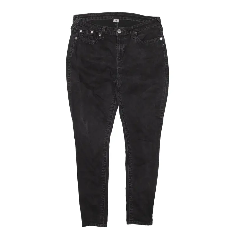 TRUE RELIGION Jeans Black Denim Slim Skinny Womens W33 L27