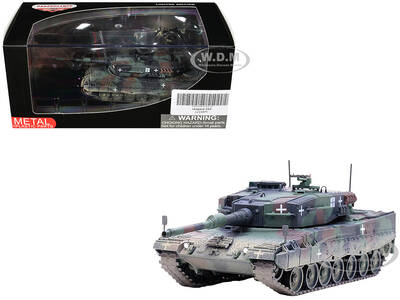 Leopard 2A4 Main Battle Tank with Snorkel 3-Tone Camouflage Ukrainian Army Armor Premium Series 1/72 Diecast Model by Panzerk...