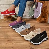 Super Lightweight Womens Knit Cut-out Sneakers - Ultra-Casual, Exceptionally Breathable, Easy Slip-On Shoes with Flat Heel fo...