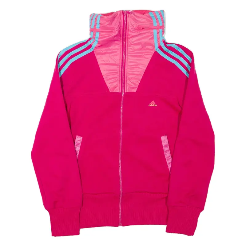 ADIDAS Womens Track Jacket Pink UK 14