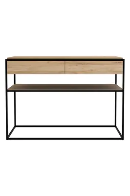 Rectangular 2-Drawer Console Table  | Ethnicraft Monolit
