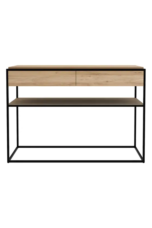 Rectangular 2-Drawer Console Table  | Ethnicraft Monolit