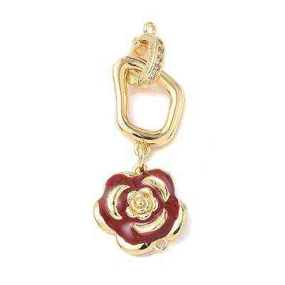 Brass Micro Pave Clear Cubic Zirconia Fold Over Clasps