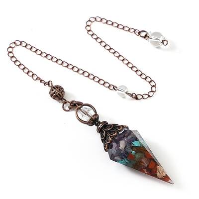 Gemstone & Resin Hexagonal Pointed Dowsing Pendulums