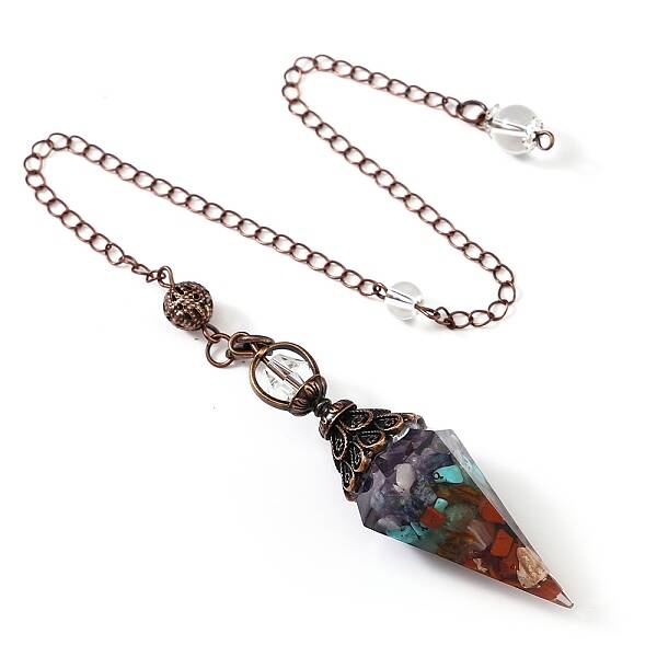 Gemstone & Resin Hexagonal Pointed Dowsing Pendulums