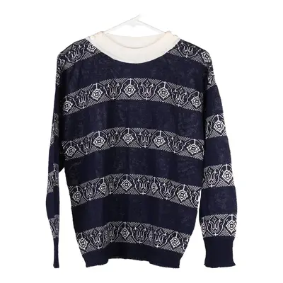 Colombo Jumper - Large Navy Wool Blend