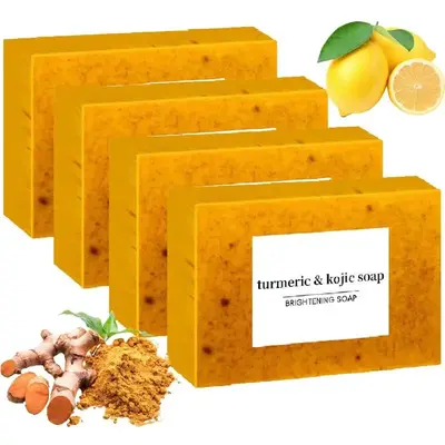 Turmeric & Kojic Acid Soap Bars, Moisturizing & Cleansing, Kojic Turmeric Face Soap, Kojic Soap, Face Cleansing Soap, Vitamin...