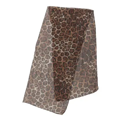 Unbranded Animal Print Scarf - No Size Brown Polyester