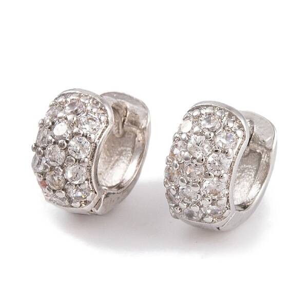 Rack Plating Brass Cubic Zirconia Earrings