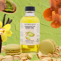 Handcrafted Pistachio Vanilla Caramel Body Oil for Moisturization, Smooth Skin, Glowing Skin, Comfort Blend Silky Aroma, Scen...