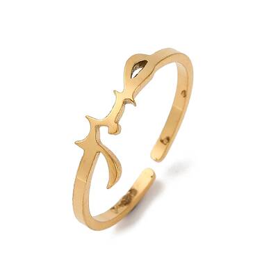 304 Stainless Steel Adjustable Cuff Rings for Women