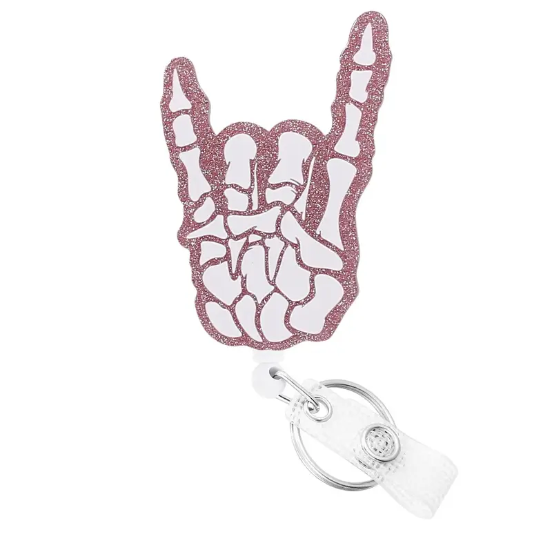 Creative Design ID Card Badge Holder, 1 Count Retractable Badge Reel, ID Card Badge Buckle for Nurse, Student, Worker, Office...