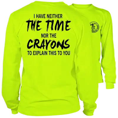 Crayons - Long Sleeve Hi-Vis Safety Yellow Shirt