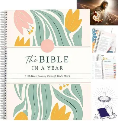 The Bible in a Year, 52-Week Study, A 365-Day Spiritual Journey with Daily Prayer and Notes, Ideal Faith Gift for Men and Wom...