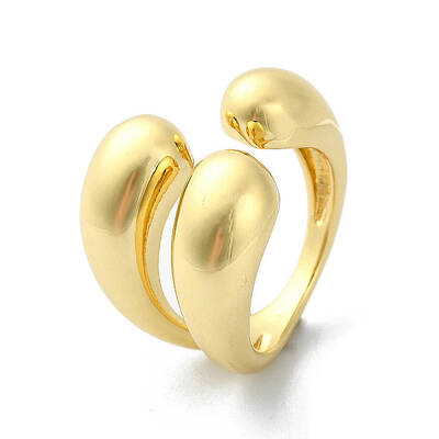 Rack Plating Brass Open Cuff Rings