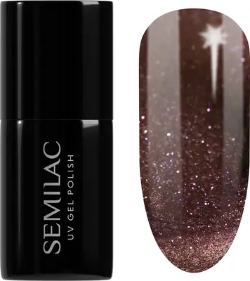 Semilac UV Hybrid Galaxy Flash UV/LED lamp gel nail polish color 823 Meta Rose 7 ml