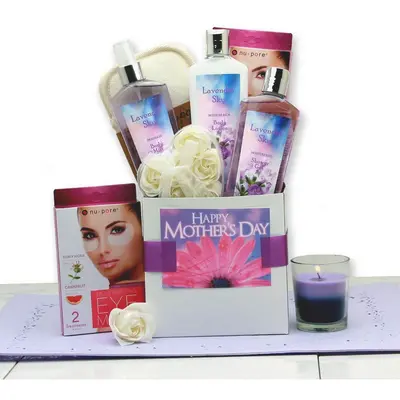 Gift Baskets Mother's Day Lavender Spa Care Package